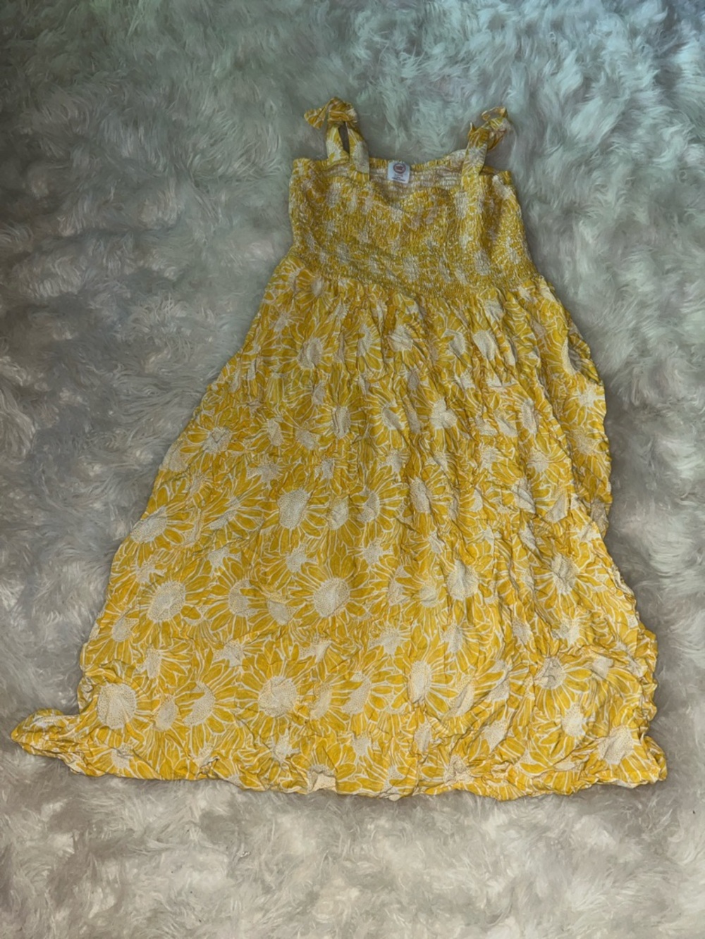 wonder nation Yellow Daisy Smocked Sundress